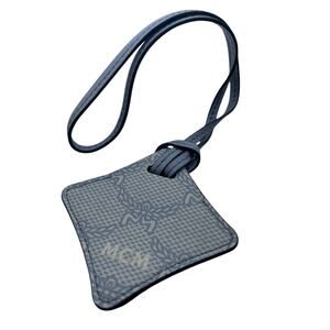 MCM Ottomar Air Tag Luggage Charm in Ancient Blue